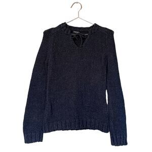 American eagle dark blue knit heavy sweater size medium